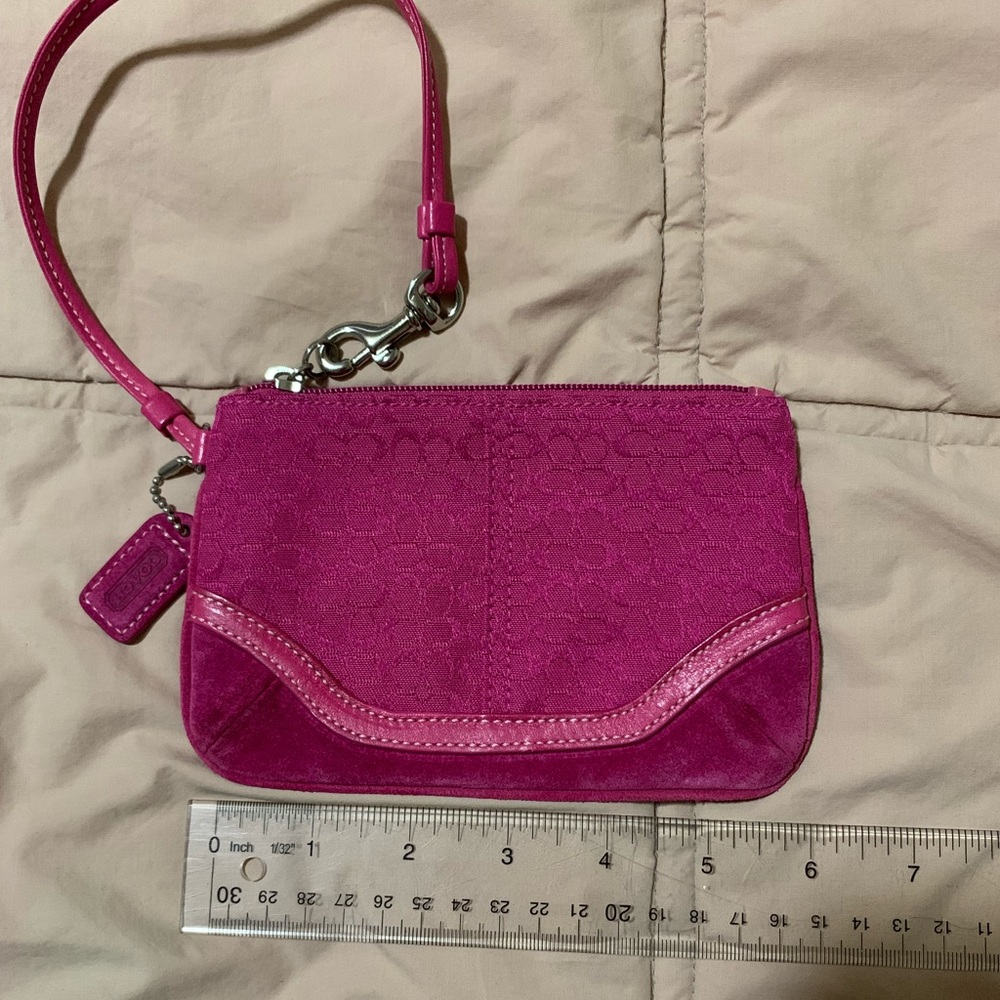 Coach pink wristlet.